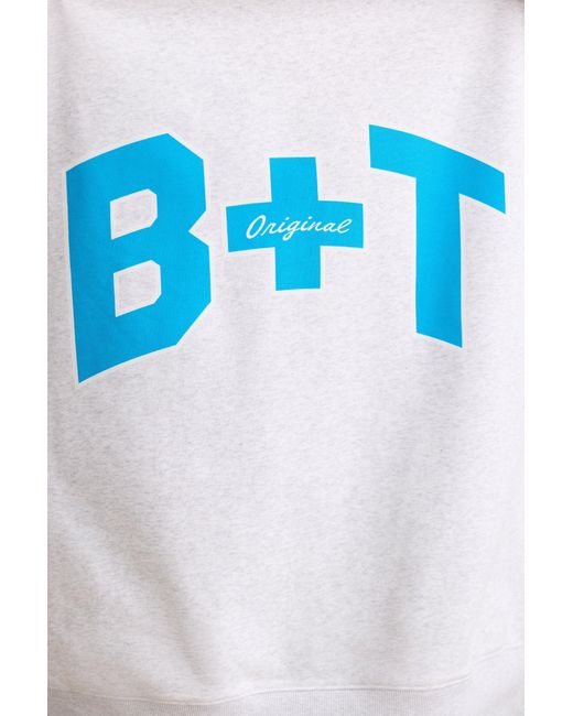 BO+TEE Gray Oversized Crew Neck Sweatshirt