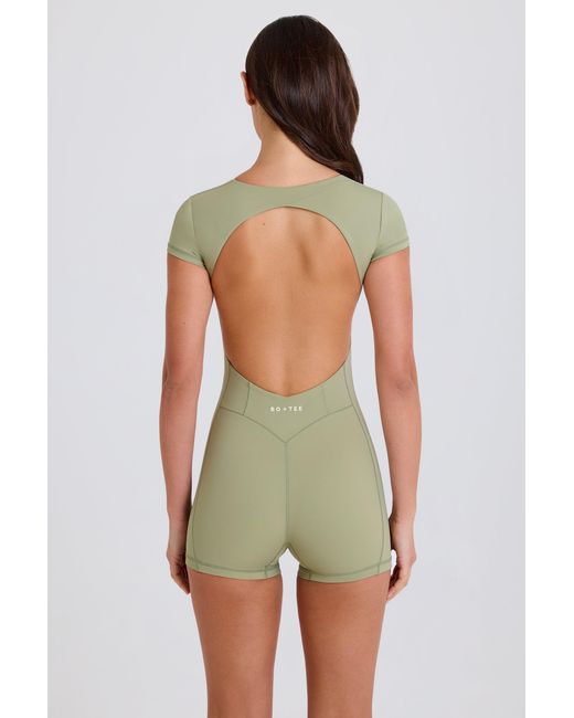 BO+TEE Green Open-Back Unitard
