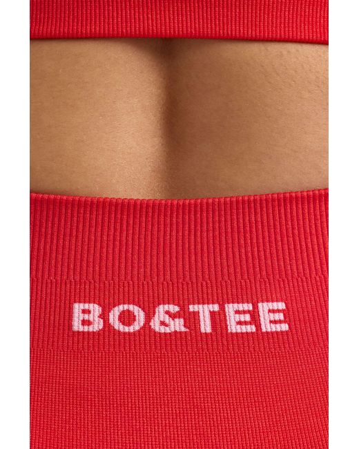 BO+TEE Red Define Luxe Mini Shorts