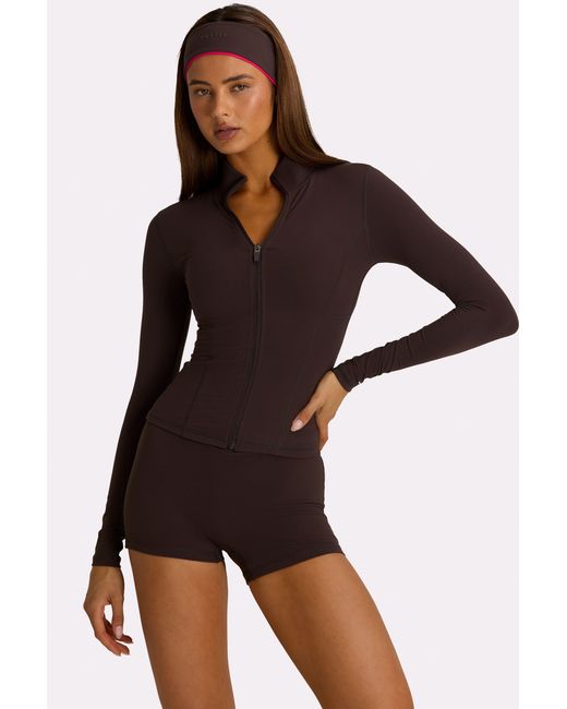 BO+TEE Brown Soft Active Zip-Up Jacket