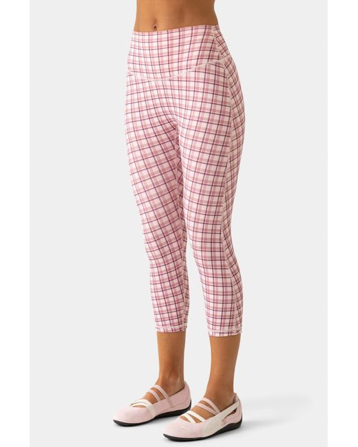 BO+TEE Pink Soft Active Capri Leggings