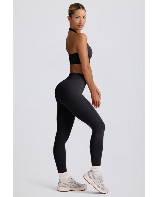 BO+TEE Black Define Luxe High-Waist Leggings