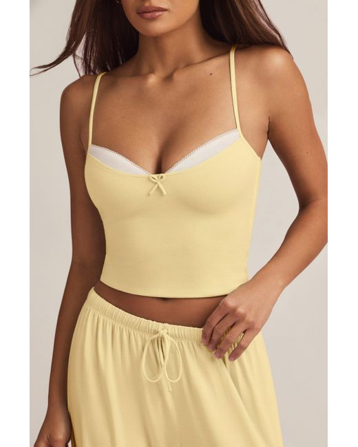 Oh Polly Yellow Modal Camisole Pyjama Top