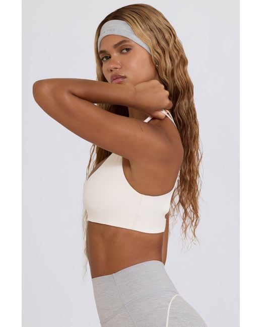 BO+TEE White Soft Active V-Neck Sports Bra