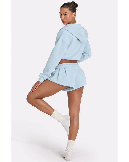 BO+TEE Blue Mid-Rise Mini Shorts