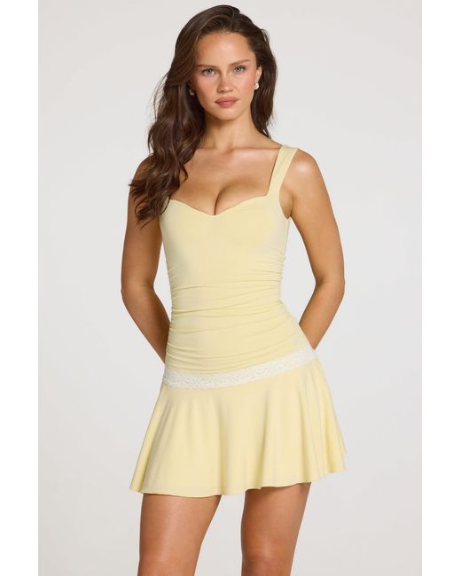 Oh Polly Yellow Modal Mini Dress