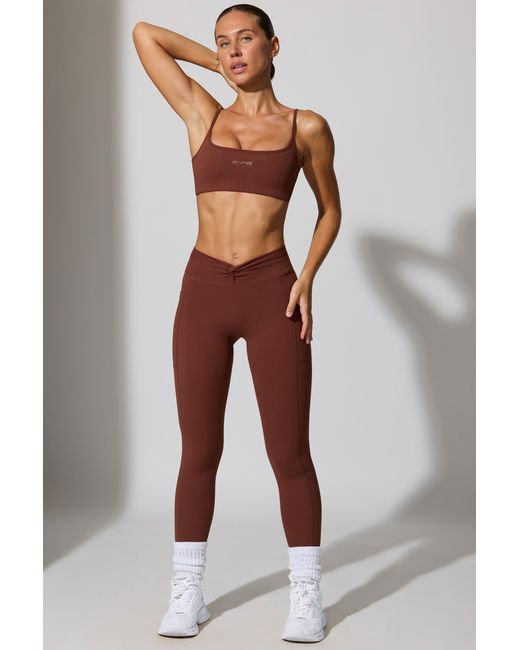 BO+TEE Brown Full Length Leggings With Pockets