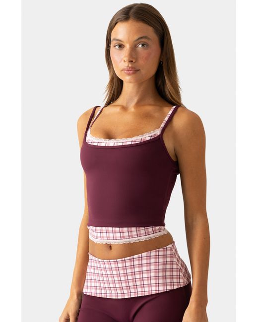 BO+TEE Red Soft Active Double-Layer Tank Top