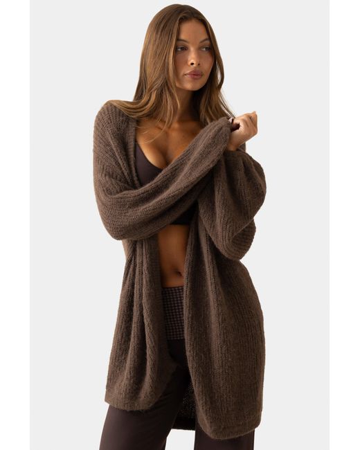 BO+TEE Brown Soft Knit Cardigan