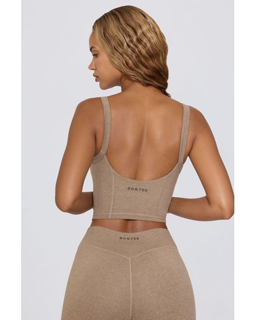 BO+TEE Brown Cropped Tank Top