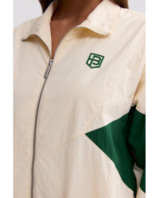 BO+TEE Natural Oversized Colourblock Track Jacket