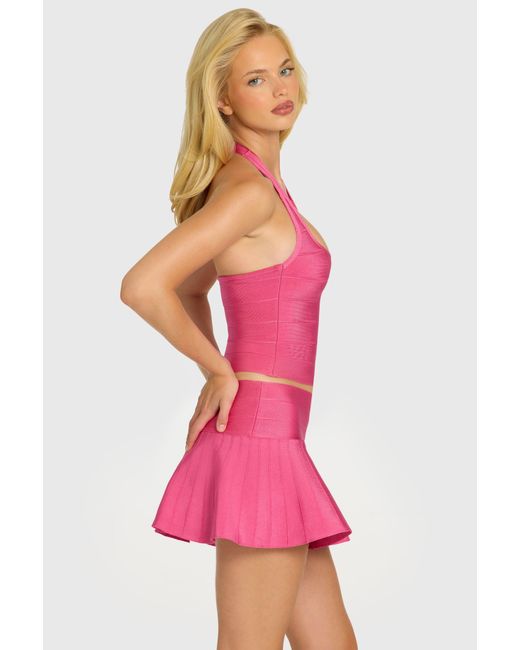 Oh Polly Pink Bandage Halterneck Top