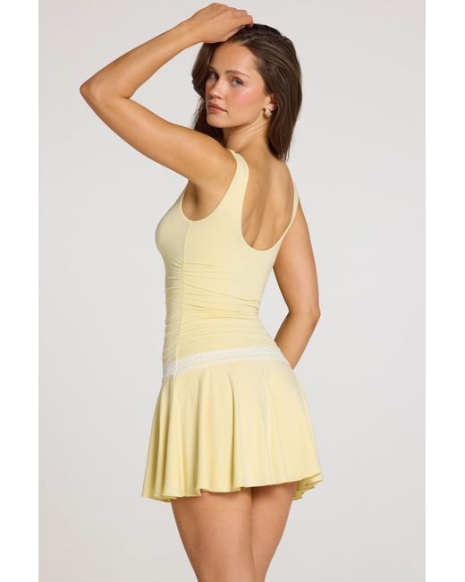 Oh Polly Yellow Modal Mini Dress