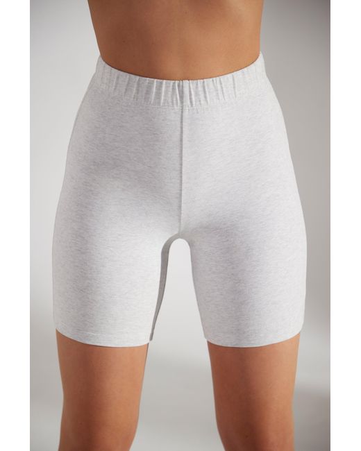 BO+TEE Gray Soft Cotton Biker Shorts