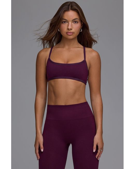 BO+TEE Purple Define Luxe Multiway Open-Back Sports Bra