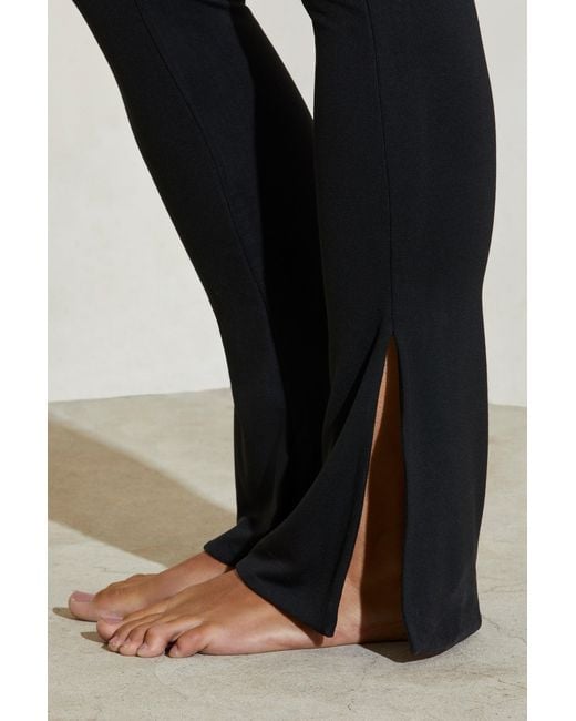 Oh Polly Black Strapless Flared Hem Jumpsuit