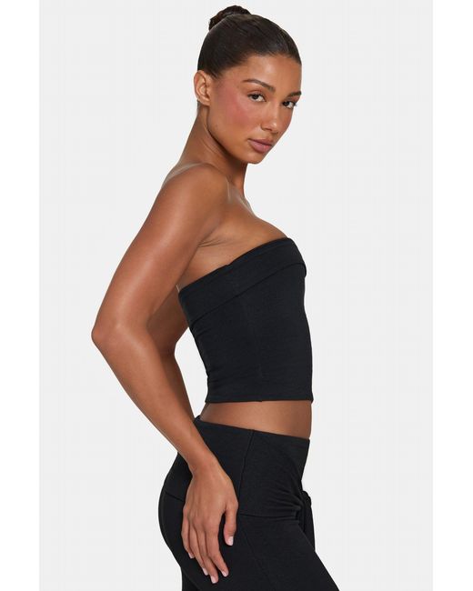 BO+TEE Black Buttercloud Tube Top