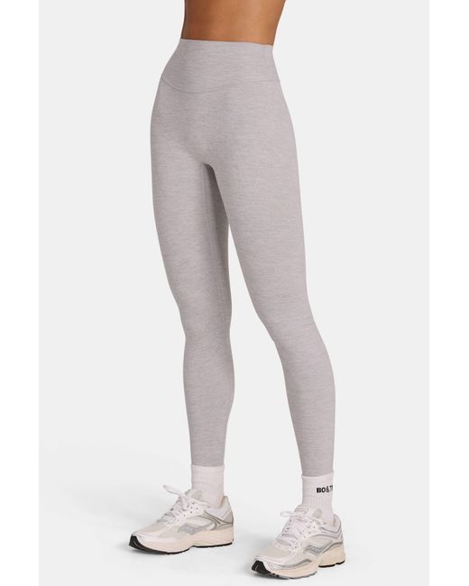 BO+TEE Gray Soft Active Full-Length Leggings