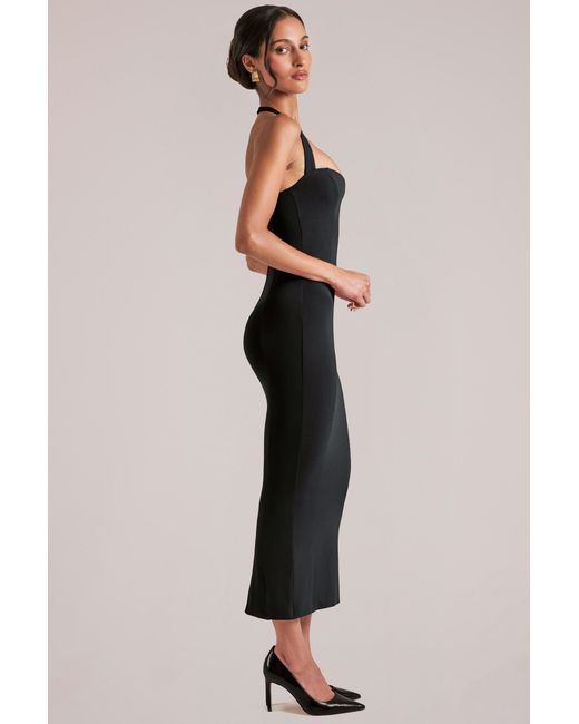 Oh Polly Black Halterneck Midaxi Dress