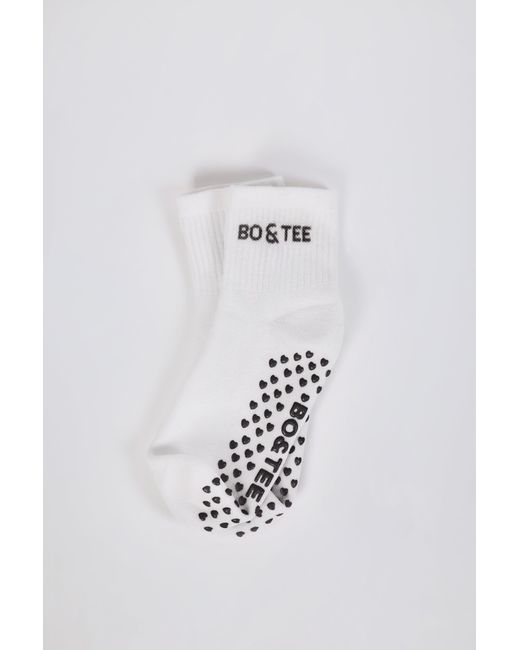 BO+TEE White Pilates 3-Pack Socks Bundle
