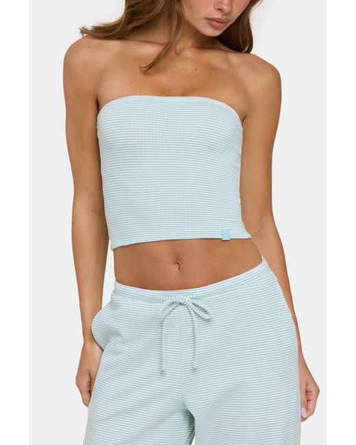 BO+TEE Green Ribbed Jersey Bandeau Top