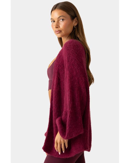 BO+TEE Red Soft Knit Cardigan