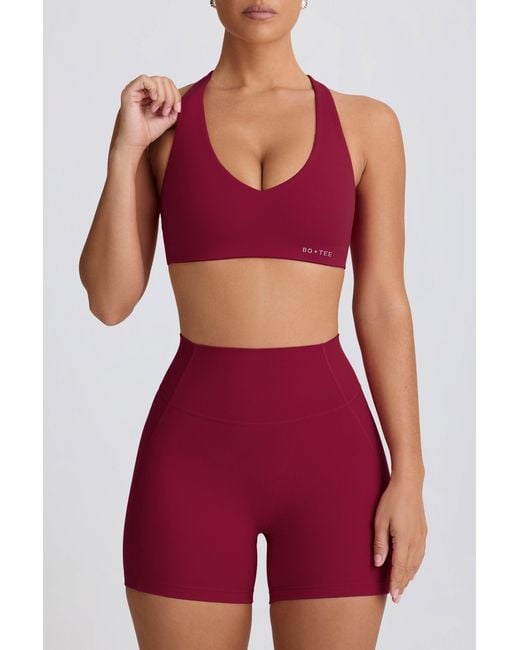 BO+TEE Red Soft Active Mini Shorts