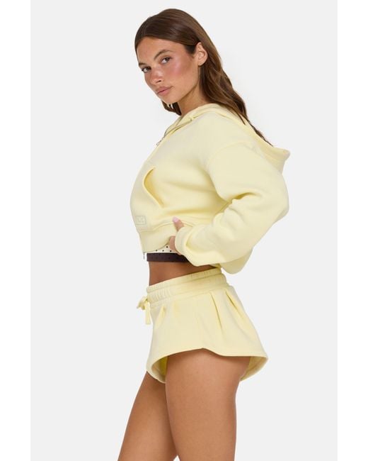 BO+TEE Yellow Mid-Rise Mini Shorts
