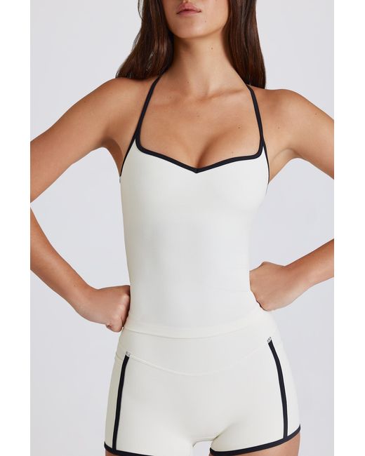 BO+TEE White Soft Active Cross-Back Tank Top