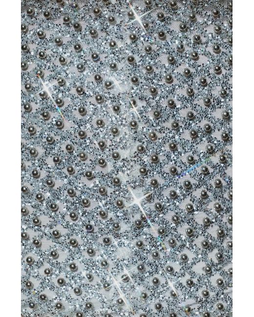 Oh Polly Metallic Ruched Mid-Rise Mini Skirt