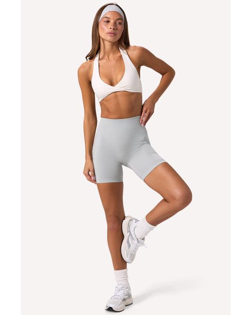 BO+TEE Gray Define Luxe High-Waist Biker Shorts