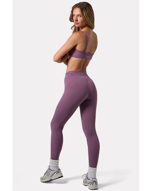 BO+TEE Purple Soft Active Ruched Leggings