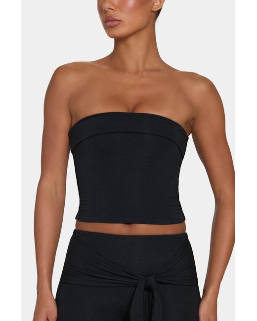 BO+TEE Black Buttercloud Tube Top