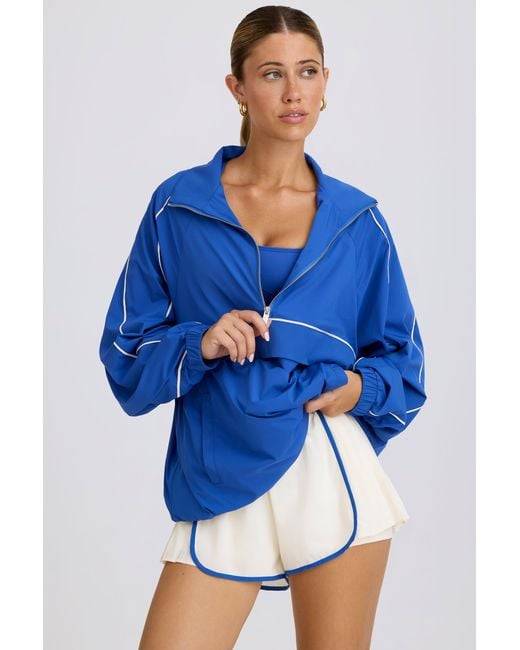 BO+TEE Blue Oversized Track Jacket