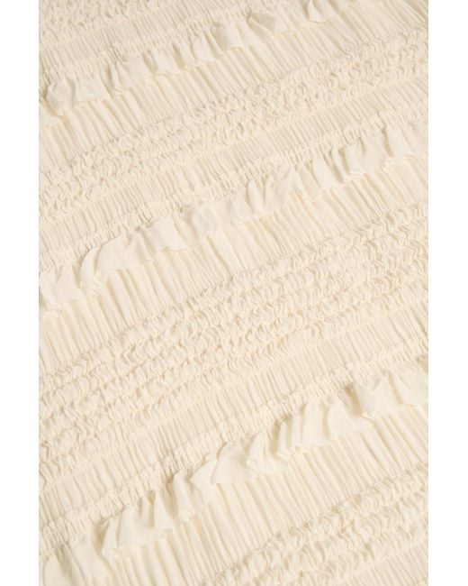 Oh Polly White Ruffled Mid-Rise Maxi Skirt