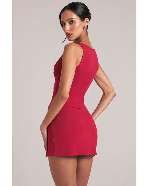 Oh Polly Red Square-Neck Top