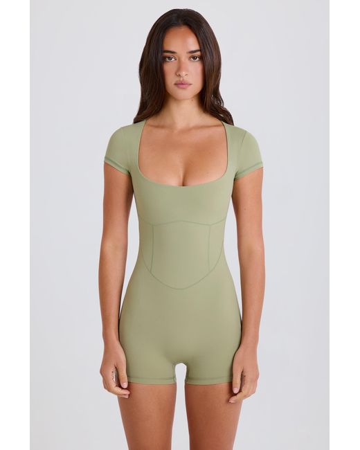 BO+TEE Green Open-Back Unitard