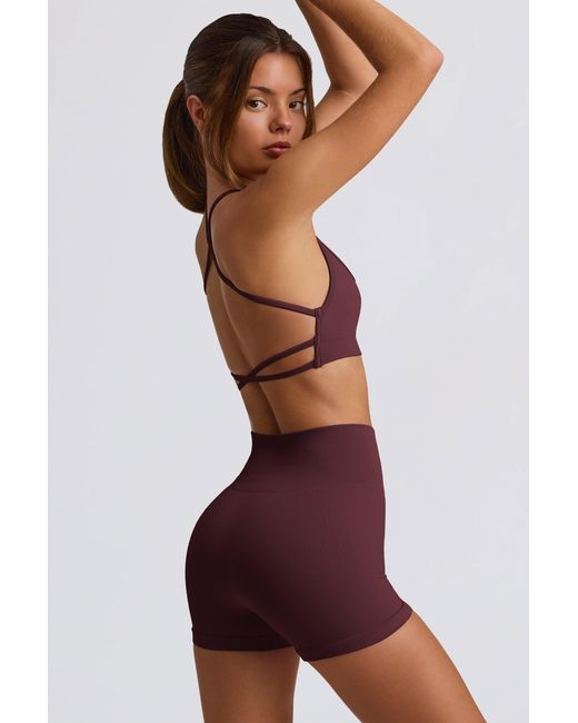 BO+TEE Red Super Sculpt Seamless Mini Shorts