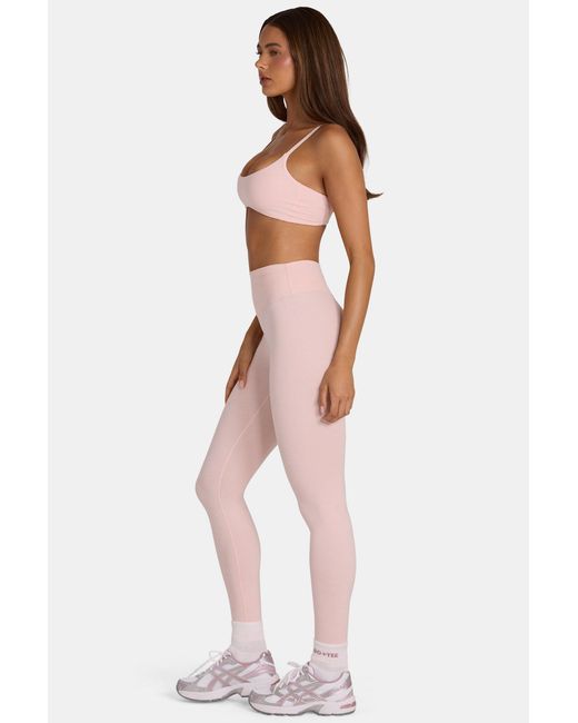 BO+TEE Pink Soft Active Full-Length Leggings