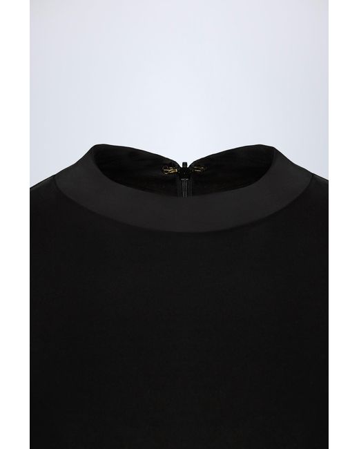 Oh Polly Black Slinky Jersey Long-Sleeve Playsuit