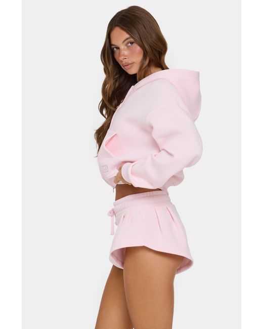 BO+TEE Pink Mid-Rise Mini Shorts