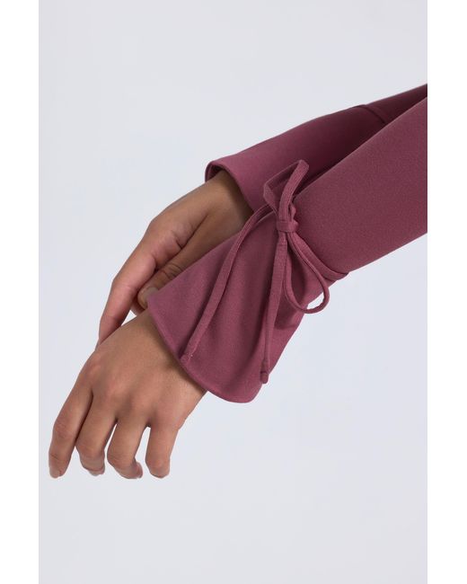 Oh Polly Purple Modal Square-Neck Midaxi Dress