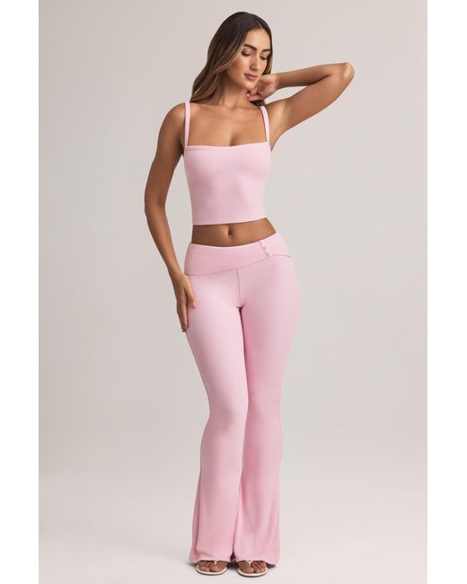 Oh Polly Pink Modal Square-Neck Camisole Top