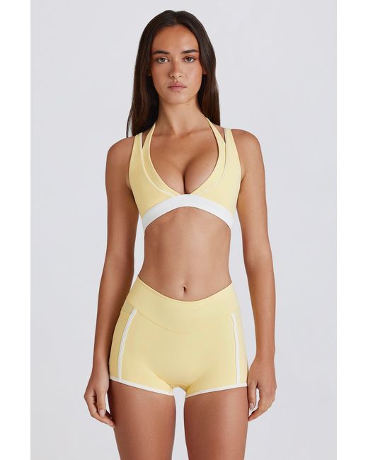 BO+TEE Yellow Soft Active Contrast Mini Shorts