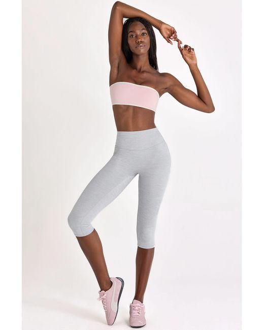 BO+TEE Gray Soft Active Capri Leggings
