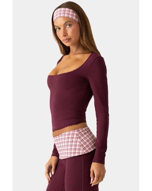 BO+TEE Red Soft Active Long-Sleeve Top