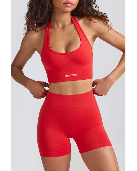 BO+TEE Red Define Luxe Mini Shorts