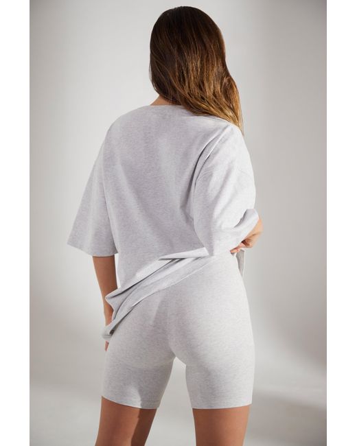 BO+TEE Gray Soft Cotton Biker Shorts