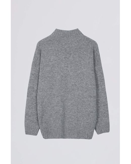 BO+TEE Gray Soft Knit Oversized Jumper