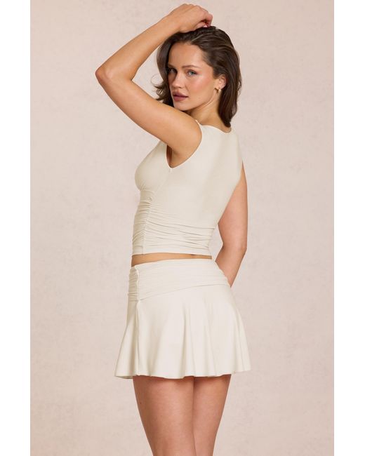Oh Polly White Modal Plunge Top